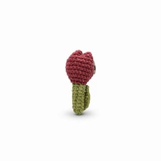 CROCHETED TULIP KEYCHAIN (RED)