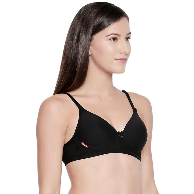 Bodycare Women Cotton Spandex Full Coverage Padded Pushup Bra Bra 6566-Black view 2