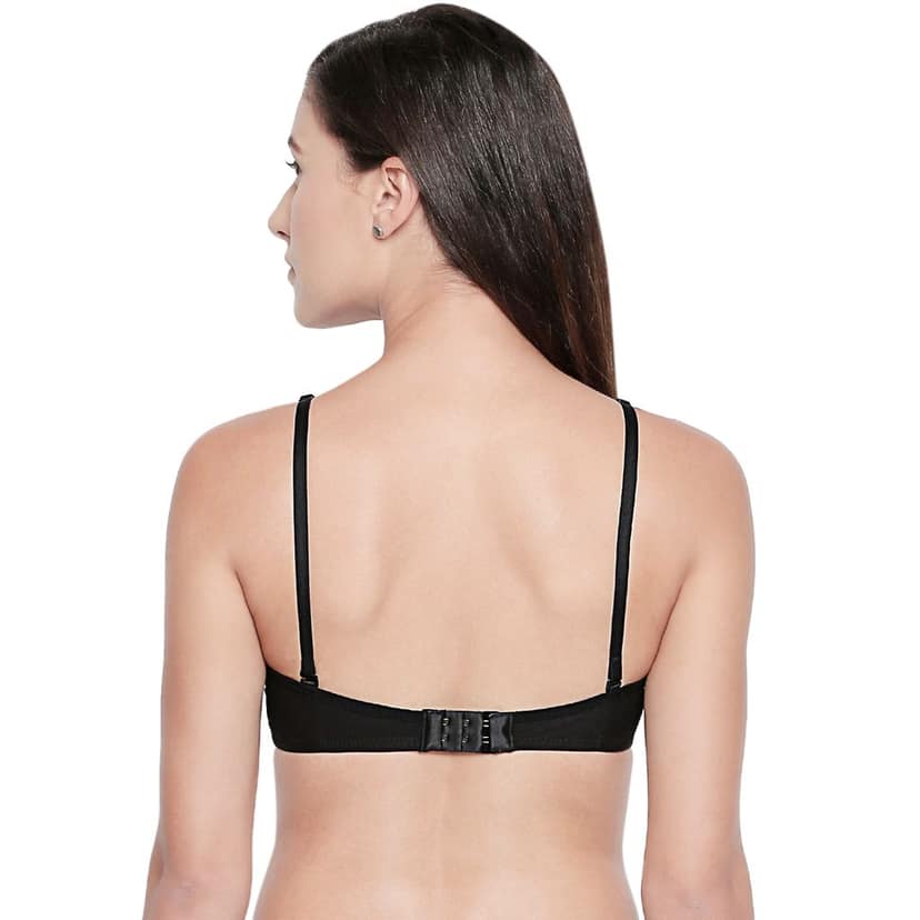 Bodycare Women Cotton Spandex Full Coverage Padded Pushup Bra Bra 6566-Black view 3