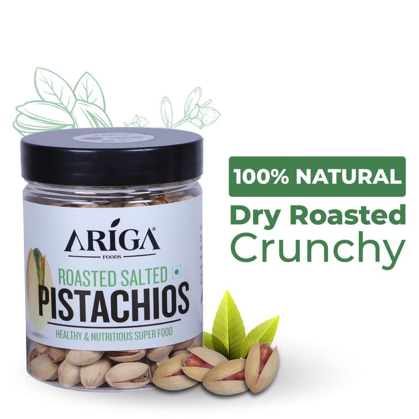 Ariga Foods 100% Natural Roasted Pista | Salted Pistachios (200 g)