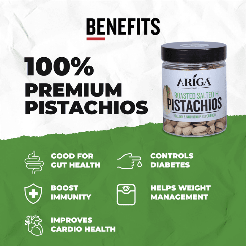 Ariga Foods 100% Natural Roasted Pista | Salted Pistachios (200 g) view 4