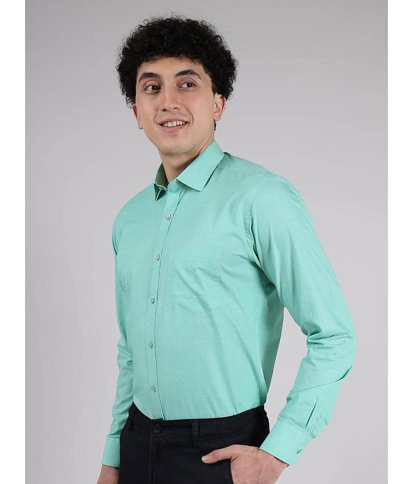 Hoffmen Linen Regular Fit Full Sleeves Men's Formal Shirt - Black ( Pack of 1 ) view 2