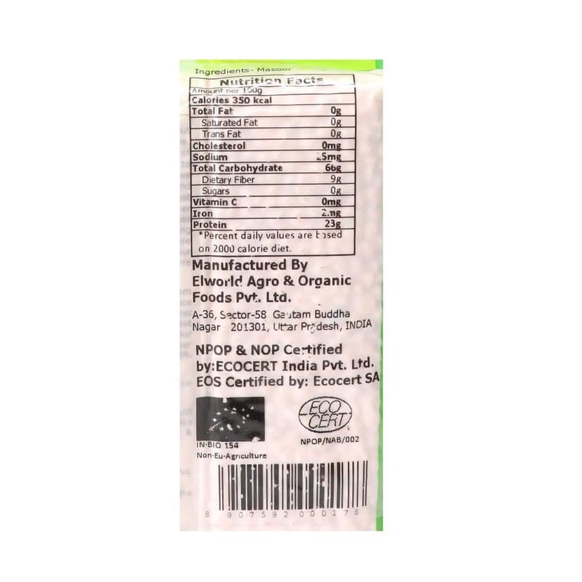 Elworld Agro & Organic Malka Masoor/Red Lentil 1kg (Pack of 2) view 4