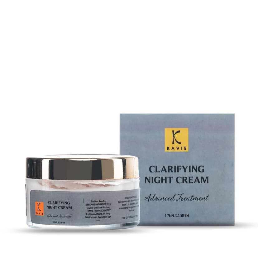 KAVIE Clarifying Night Cream – with Retinol, Ashwagandha Advanced Skincare Treatment | Dark spot | Fine lines & Wrinkles | for Men & Women view 4
