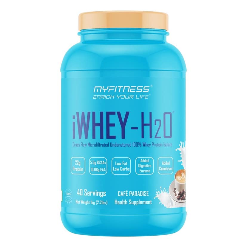 Myfitness iWhey H2O | 88% Protein Per Serving | 100% Whey Protein Isolate | Added Colostrum | Added Digestive Enzymes | Whey Protein Powder