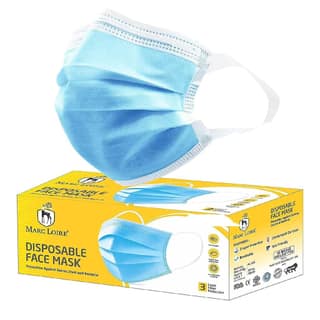 Marc Loire Certified 3 Layered Outdoor Protection Face Mask with Wide Soft loop & inbuilt Nose Clip(Pack of 20)