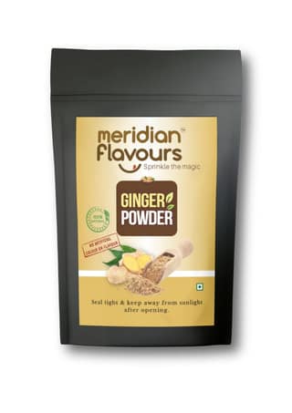 Meridian Flavours Dehydrated Ginger Powder | Washed and Cleaned Without Outer Skin | 100% Natural and Preservatives Free | (Ginger Powder, 50gm)