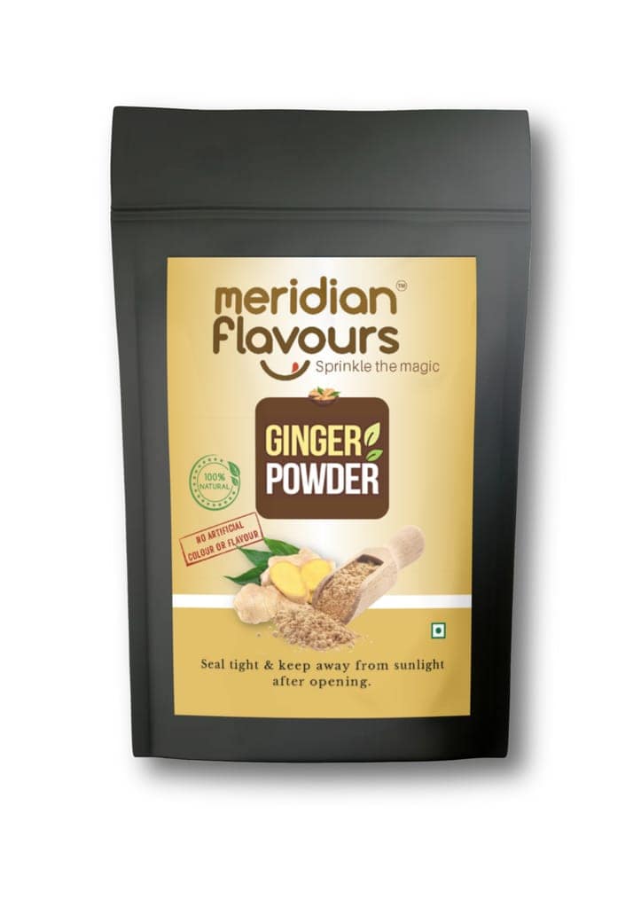 Meridian Flavours Dehydrated Ginger Powder | Washed and Cleaned Without Outer Skin | 100% Natural and Preservatives Free | (Ginger Powder, 50gm)