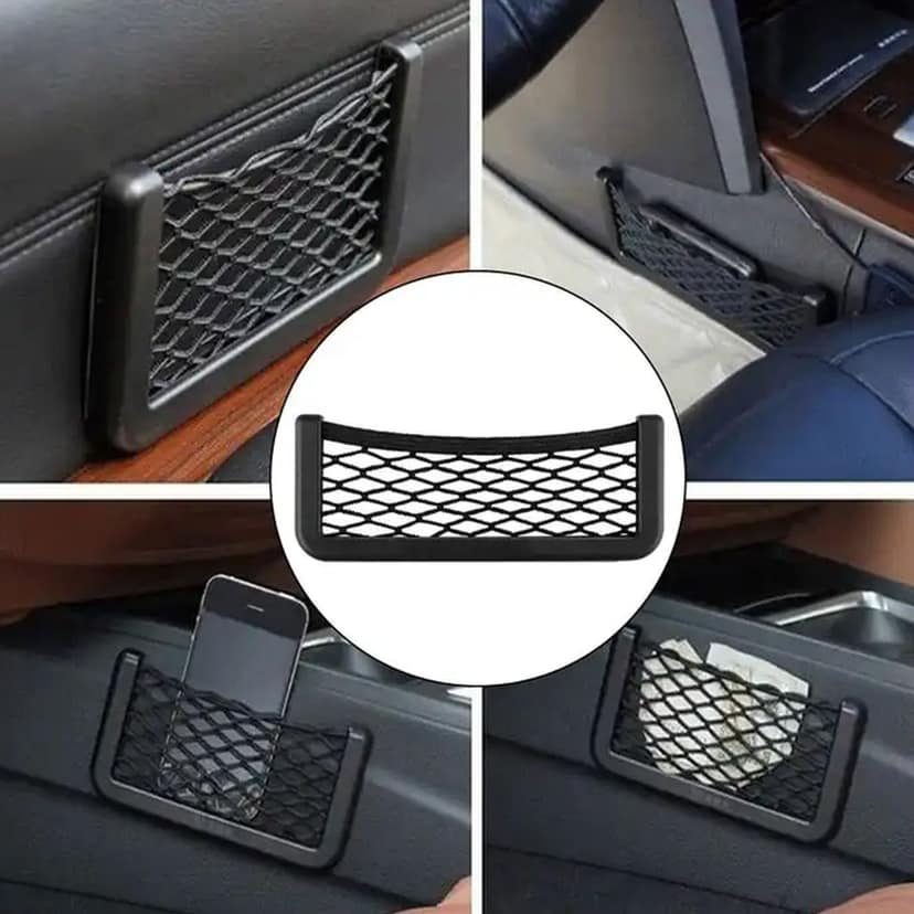 Car Seat Organizer – Mesh Storage for Phone & Purse view 2