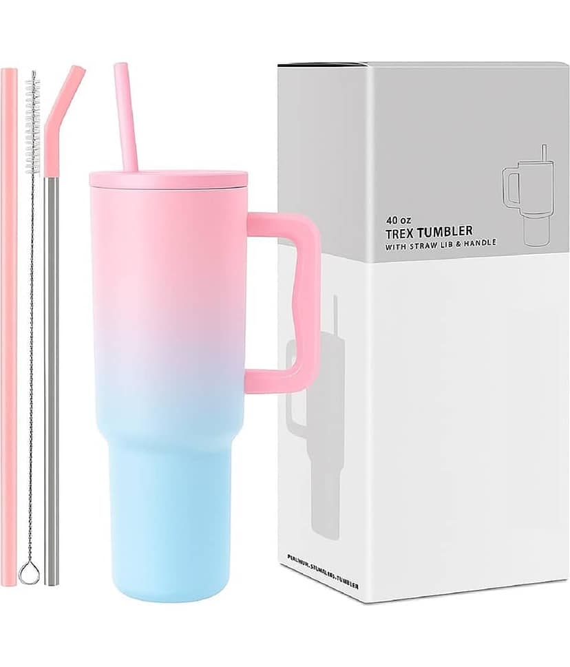 RAMDEV ENTERPRISE Tumbler with Handle and Straw Lid. Multicolor Stainless Steel Sipper Water Bottle 1200 mL ( Set of 1 )