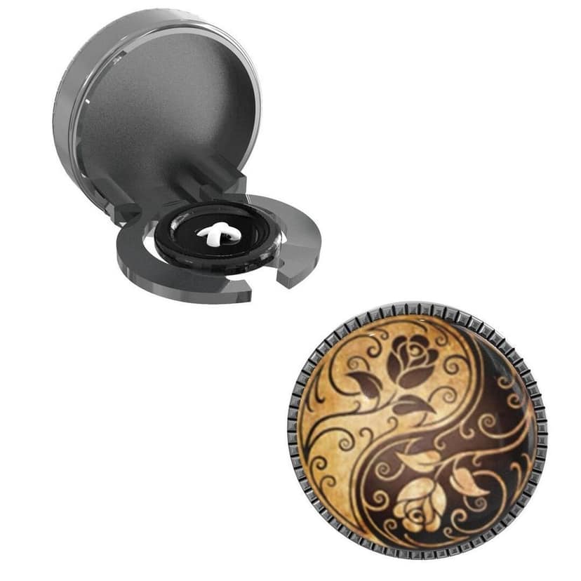 The Smart Buttons - Shirt Button Cover Cufflinks for Men - Ying & Yang Design Pattern