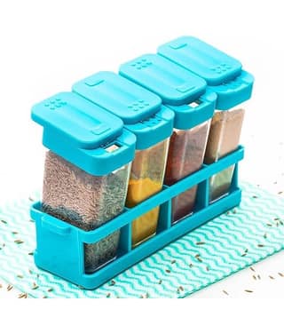 Swaraa Kitchenware Plastic Light Blue Spice Container ( Set of 1 )
