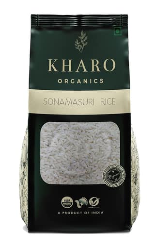 Kharo Organics Sonamasuri Rice 1 Kg Pack Of 3