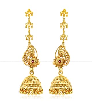 Vighnaharta Gold Plated alloy Kanchain Earring for Women and Girls ( Pack of 1 pair Kanchain Earring) VFJ1492ERG
