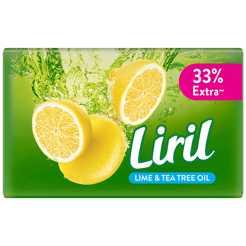 Liril Lemon & Tea Tree Oil Soap, Made From 100% Vegetable Oils, 125 G Carton