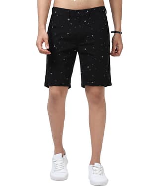 Cool Colors Black Cotton Men's Shorts ( Pack of 2 )