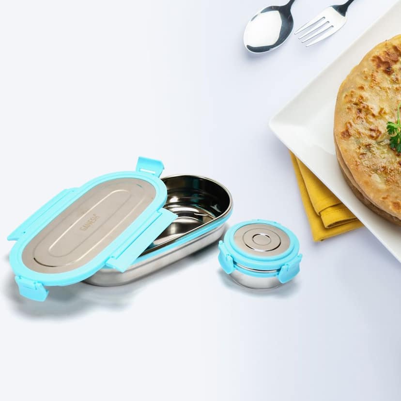 Stainless Steel Lunch Box Set of 2 | Ganesh view 3
