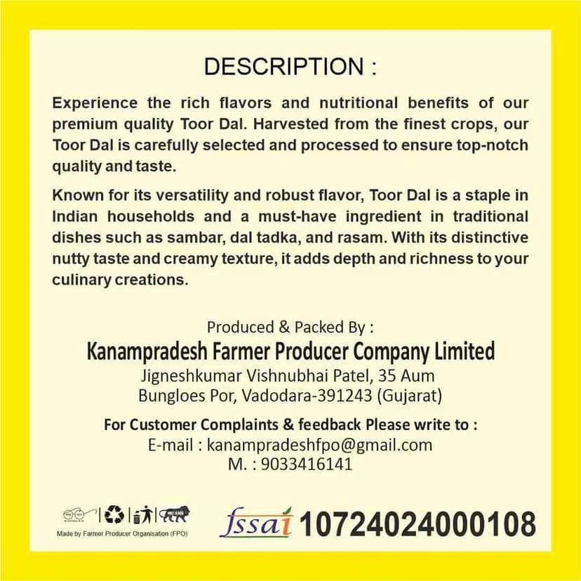 Toor Dal (Pack of 2) view 2