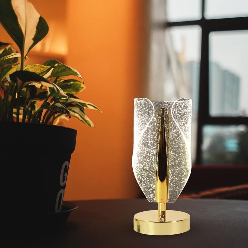 Crystal Table Lamp – Luxury LED with USB Charging view 2