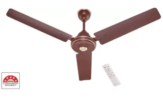 AIRELEC Gloria Matt Brown 5 Star 1200 mm 3 Blade Ceiling Fan (BLDC Motor with Remote | Matt Brown | Pack of 1)