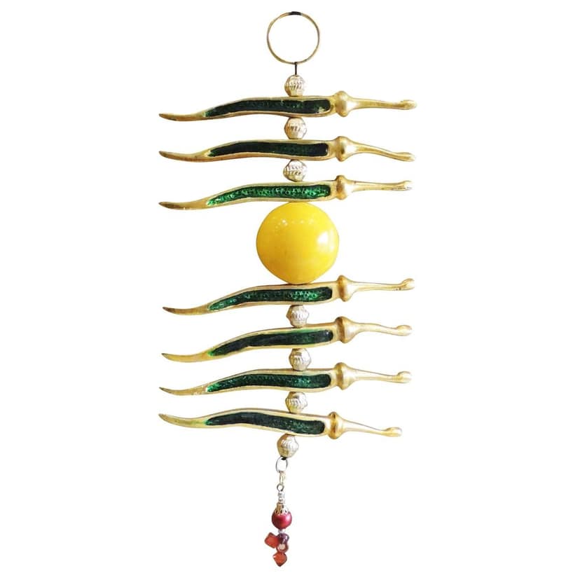 Aluminium Wall Hanging Showpiece Nimbu Mirchi Latkan (ASMAS269 B) view 2