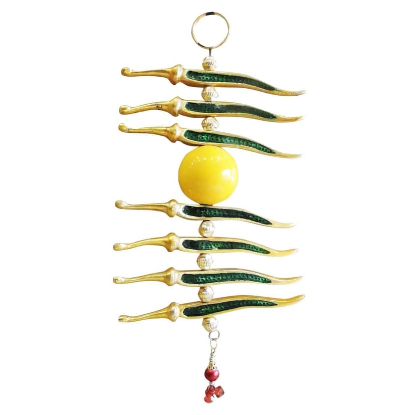 Aluminium Wall Hanging Showpiece Nimbu Mirchi Latkan (ASMAS269 B) view 3