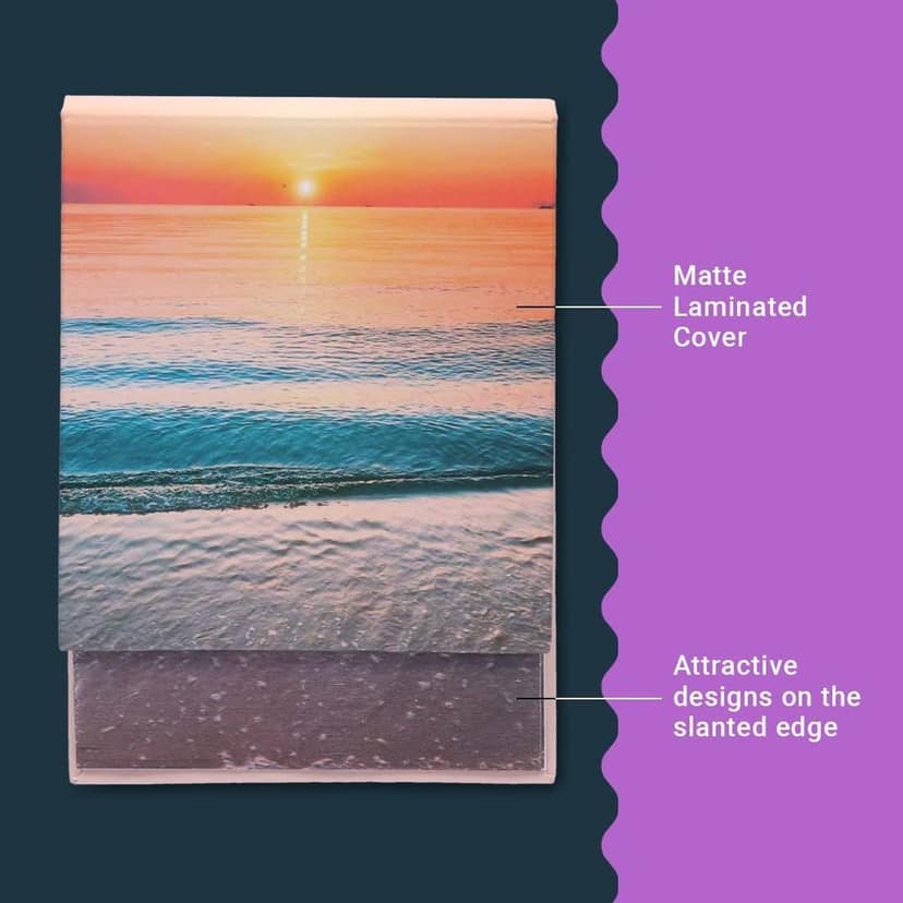 Navneet Youva | Slanting Pad for Students, Professionals and Personal use | Single Line | Size - 10.5 cm x 11.8 cm | 120 sheets | Pack of 2 | Assorted view 3