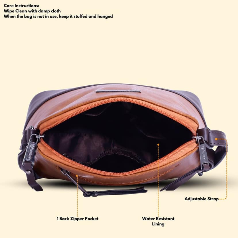 VISMIINTREND Crossbody Bag for Women, Girls | Stylish Shoulder Bag | Pu Leather Adjustable Travel Bags | Birthday Gift for Wife | Mother | Diwali Gift view 7