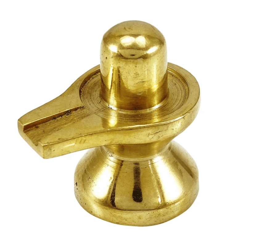 Exquisite Brass Shiva Lingam with Yoni Base for Pooja & Home Decor