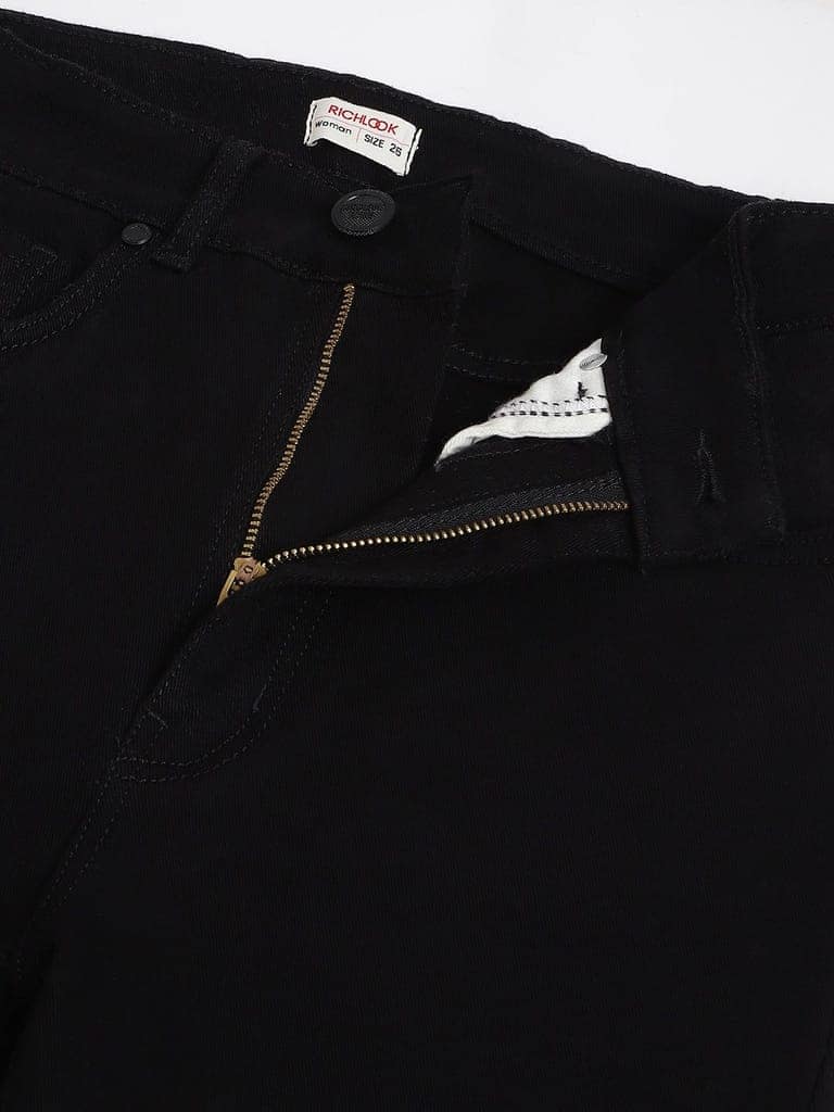 Richlook Women Black Boot-Cut Jeans view 6