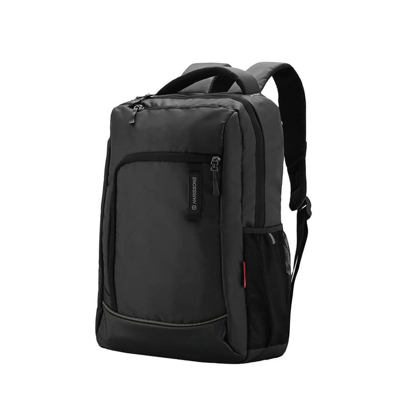 HARISSONS Python 15.6 Inch Semi-Formal Laptop Backpack | Stylish Vegan Leather Detailing | Lightweight 25L Trolley Sleeve Bag for Men & Women | Compact Office & College Backpack