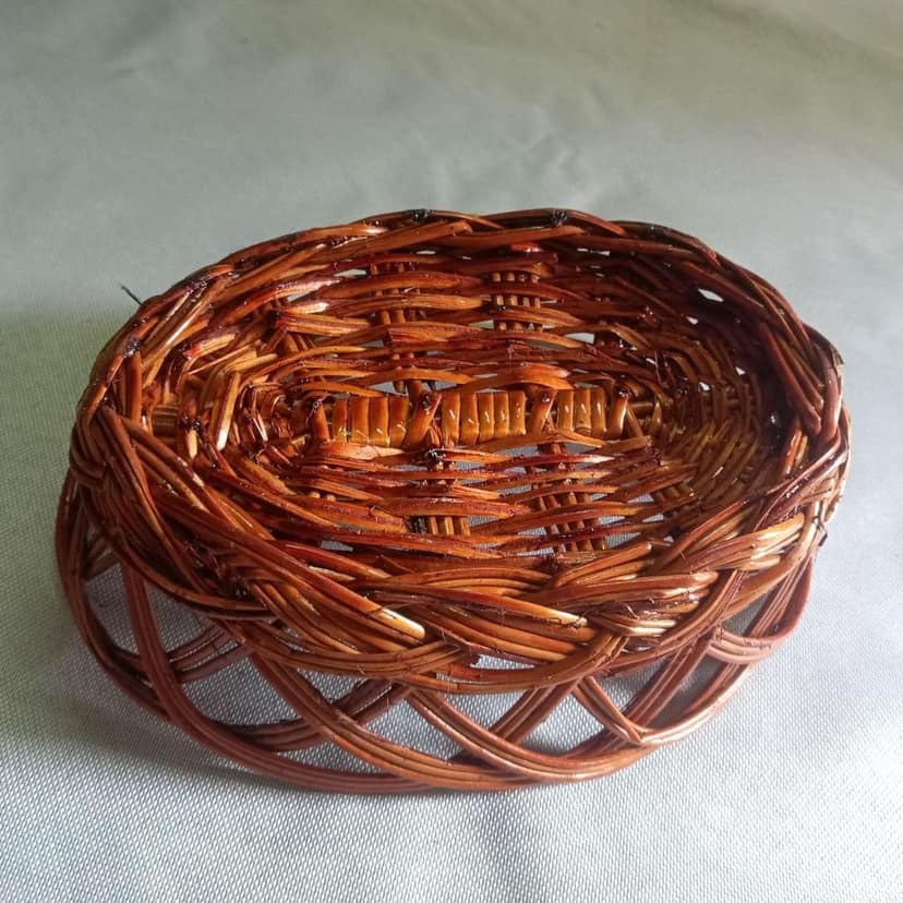Handmade Wicker Rattan Fruit Vegetable Bread Storage Basket view 2