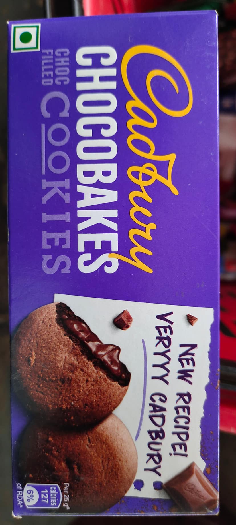 Cadbury chocobakes choc filled cookies