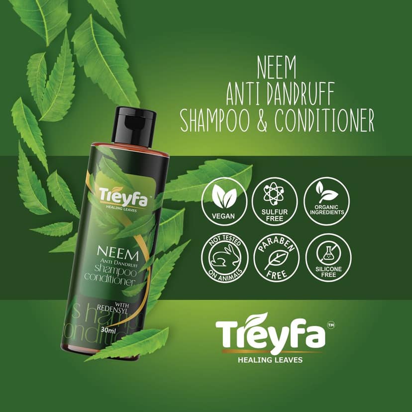 Treyfa Neem shampoo conditioner for anti dandruff, hair growth & hair fall control (30ml) view 6