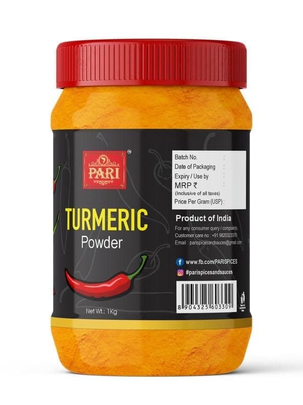 Pari Turmeric Powder, Highly Aromatic Turmeric, No Artificial Colour & Flavour, Minimum 2%-2.5% Curcumin | (Pack of 1 x 1000g) view 5