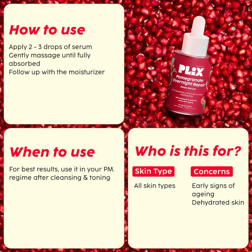 Pomegranate Overnight Repair Dewy Serum (for Youthful Skin) __Expert Pack__ view 9