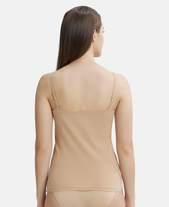 Jockey Women's Super Combed Cotton Rib Camisole with Adjustable Straps Pack of 1 view 3