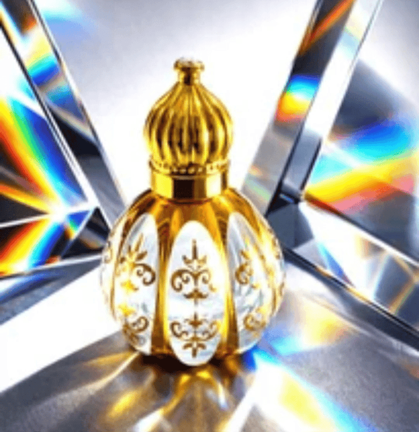 Mii Art 10ml Travel-Friendly Empty Attar Bottle – Leak-Proof Gold Glass Refillable Perfume Vial (Pack of 1) view 2