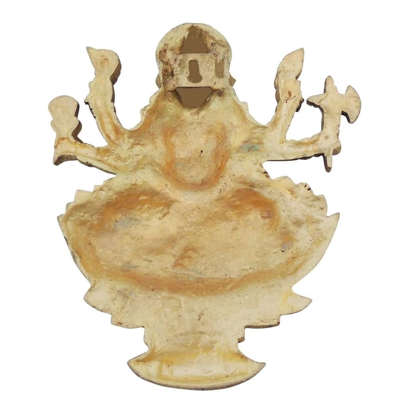 Brass Showpiece Lotus Ganesh Wall Hanging God Idol Statue (BSMAS1642 G) view 3