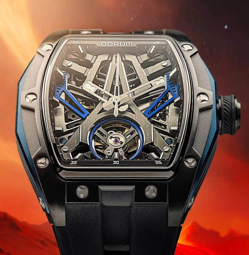 Qorum Equinox Men’s Automatic Skeleton Watch view 4