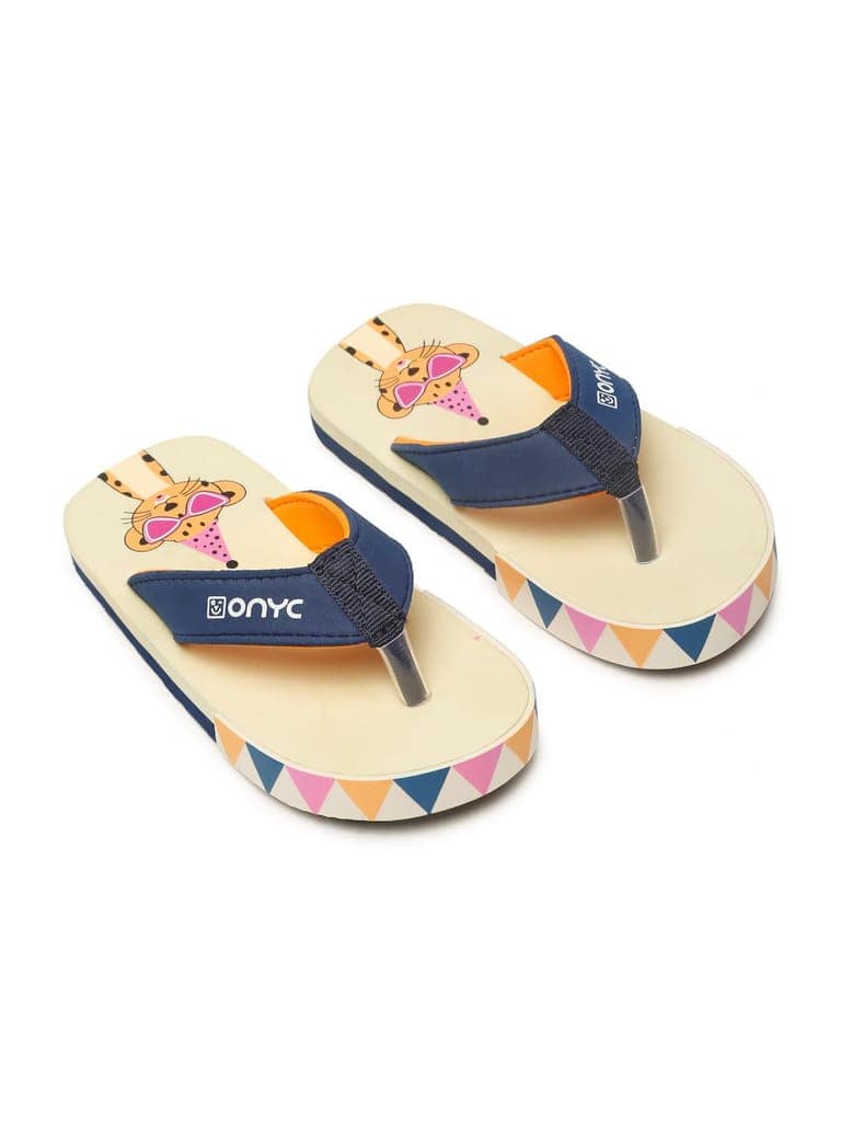 Premium Leo V-Shape Flip-flops - Beige (Unisex) view 3