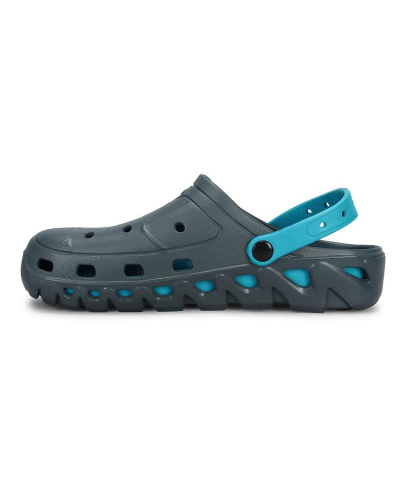 Paragon Men's Slip-on Grey-Turquoise Sandals for Men | Comfortable Sole & Durable view 3
