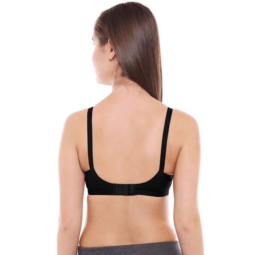 Bodycare Women Poly Cotton Full Coverage Non Padded Regular Bra 5524-Black view 3