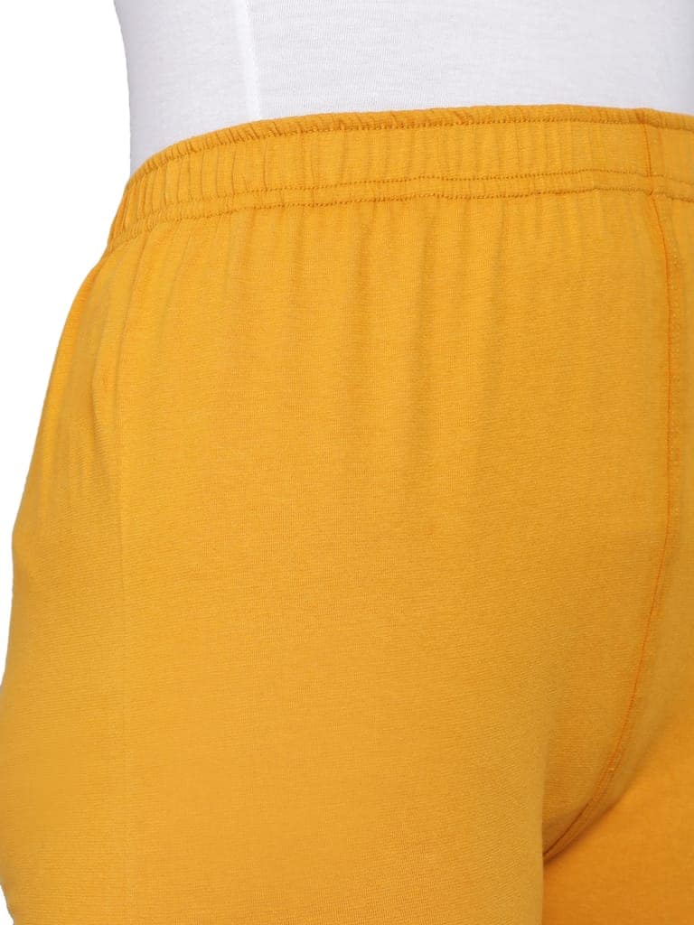 SOFT COLORS Women's Skinny Fit Ethnic Wear Ankle Length Leggings (Mustard Color) view 7