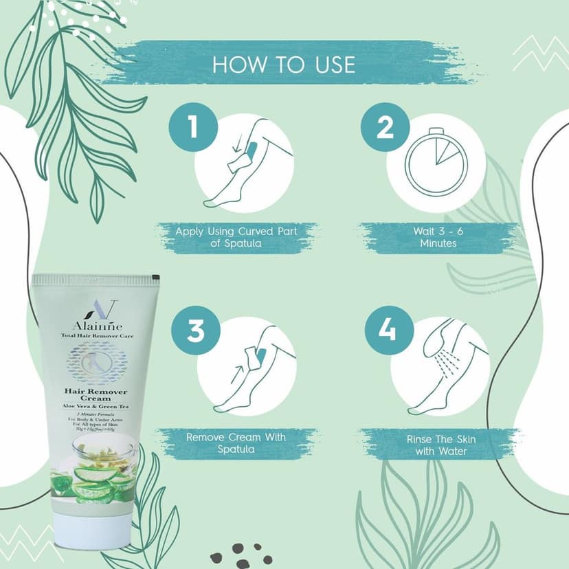 Alainne Aloe Vera With Green Tea Hair Remover 60g view 2