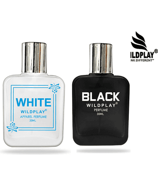 Wildplay Black & White 30ml Each Unisex Perfume Deodorant Spray & Perfume for Unisex 60 ml ( Pack of 2 )