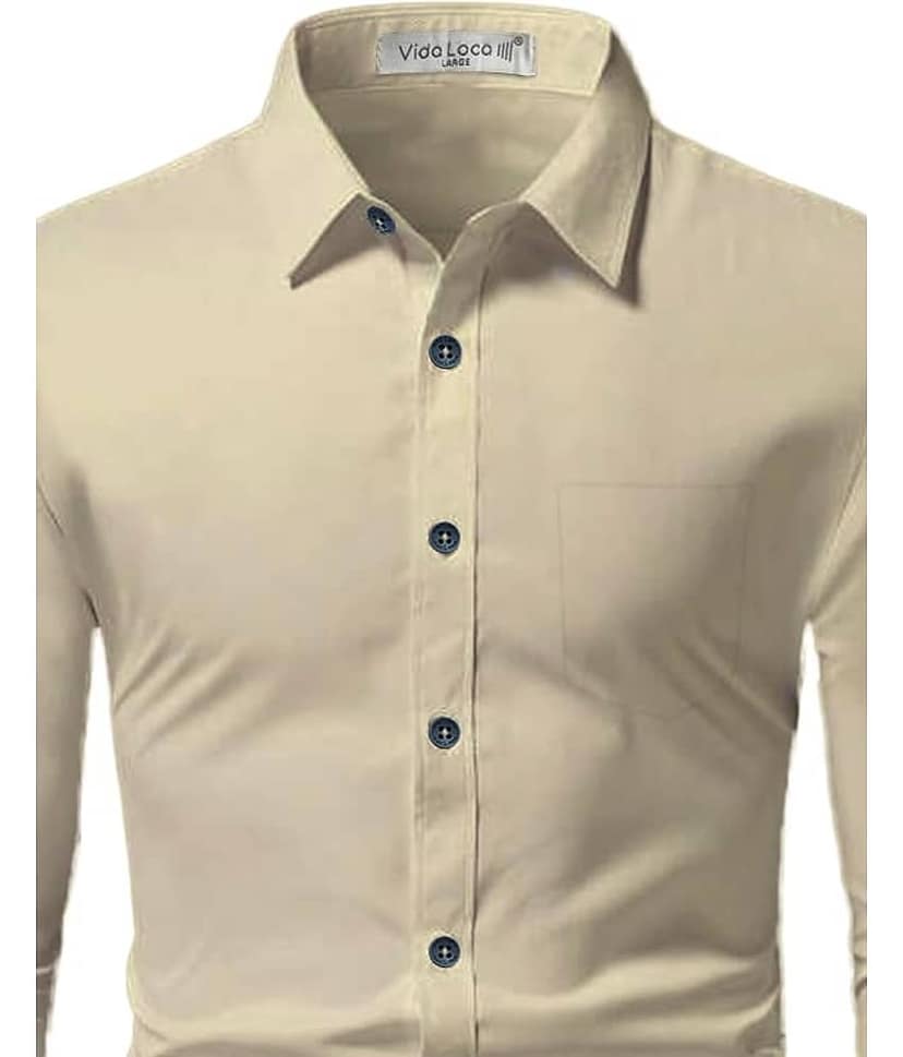 UNI VIBE Cotton Blend Slim Fit Solids Full Sleeves Men's Casual Shirt - Red ( Pack of 1 ) view 2