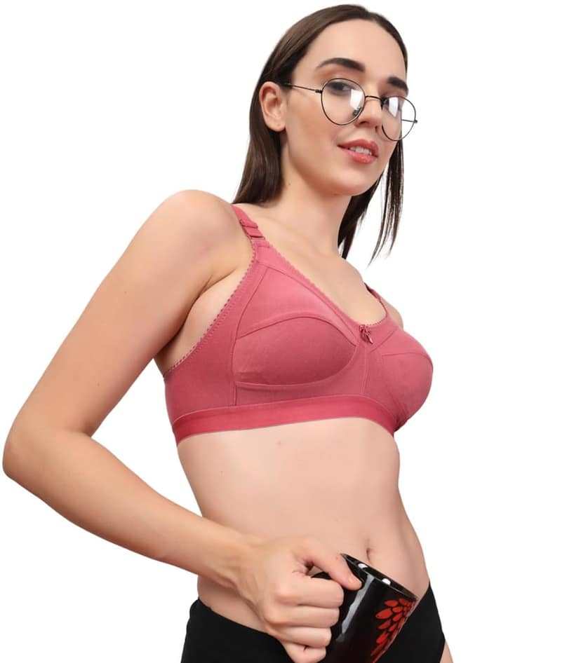 ADORNSTAR Women's Cotton Non-Padded Full Coverage Bra view 3