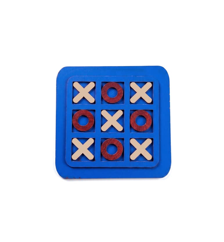 Handcrafted Wooden Tic Tac Toe (OX) Game – Small Size Travel Board view 2