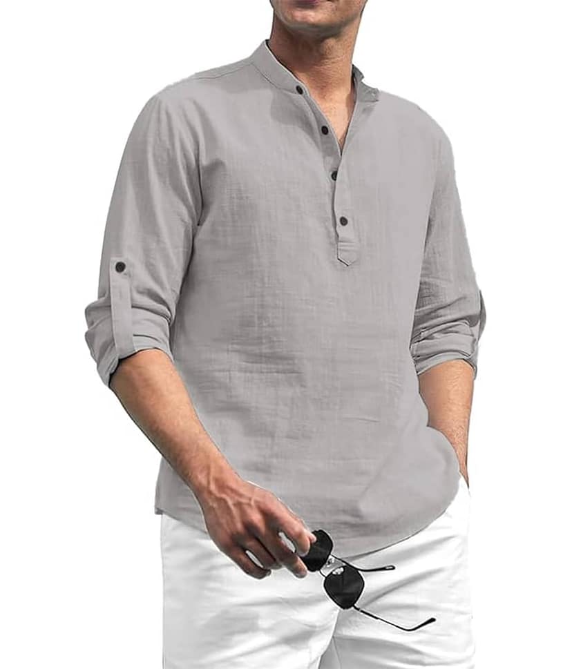 Vida Loca Light Blue Cotton Blend Men's Shirt Style Kurta ( Pack of 2 ) view 2